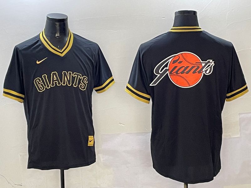 Men San Francisco Giants Blank Black Gold Game 2025 Nike MLB Jersey style 2->boston red sox->MLB Jersey